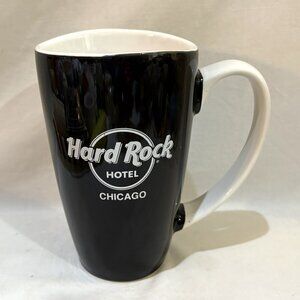Hard Rock Hotel Chicago Ceramic Coffee Mug 16 oz Black White